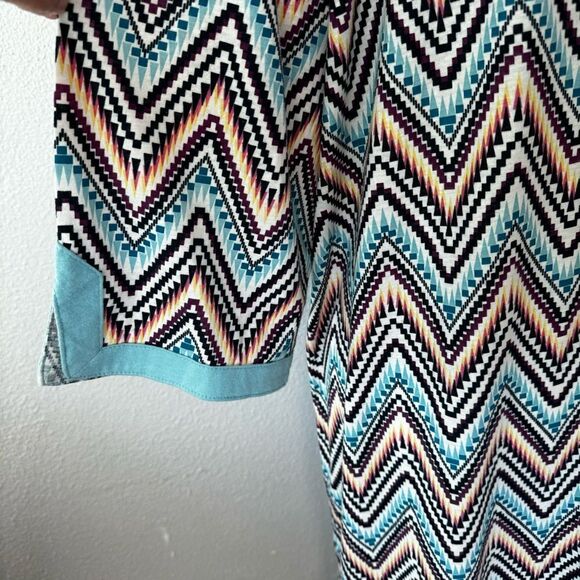 Jaclyn Smith Pullover Dress Zig Zag Colorful SZ XL - Picture 6 of 15